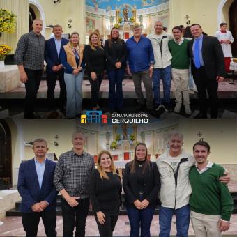 Vereadores prestigiam a reabertura da Igreja Matriz São José