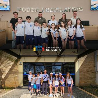 Alunos do Colégio Anglo visitaram a Câmara de Cerquilho