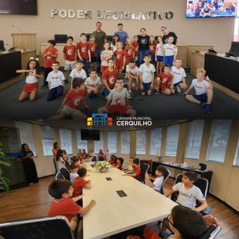 Câmara recebe visita de alunos do 3° Ano do Ensino Fundamental do Colégio Gradual 