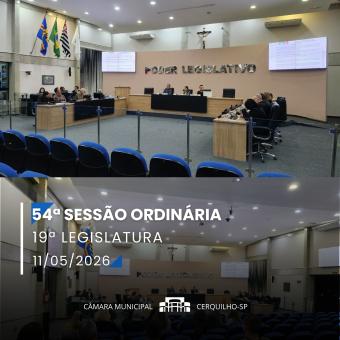 Vereadores participam da 54ª Sessão Ordinária