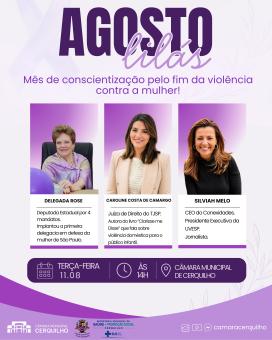 Agosto Lilás | Mês de conscientização pelo fim da violência contra a mulher